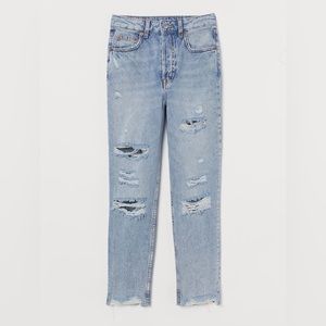 H&M Slim Mom Jeans Trashed Size 0P